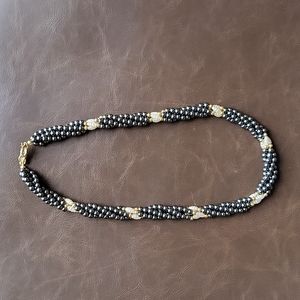 Faux Pearls & Beads, Goldtone Necklace